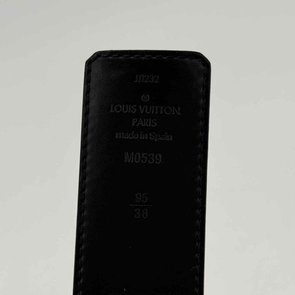 Louis Vuitton Belt "BLUE BUCKLE" Used Brown Size 38