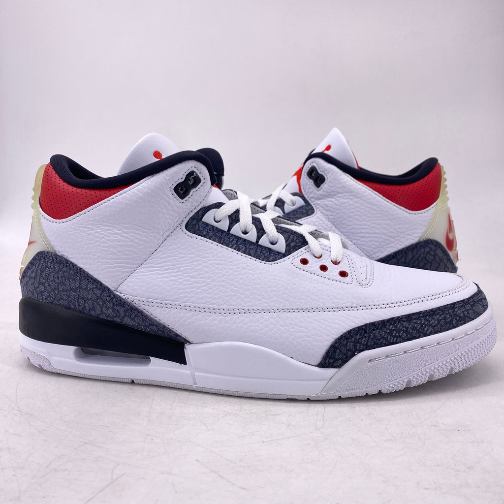 Air Jordan 3 Retro "Fire Red Denim" 2020 New Size 13