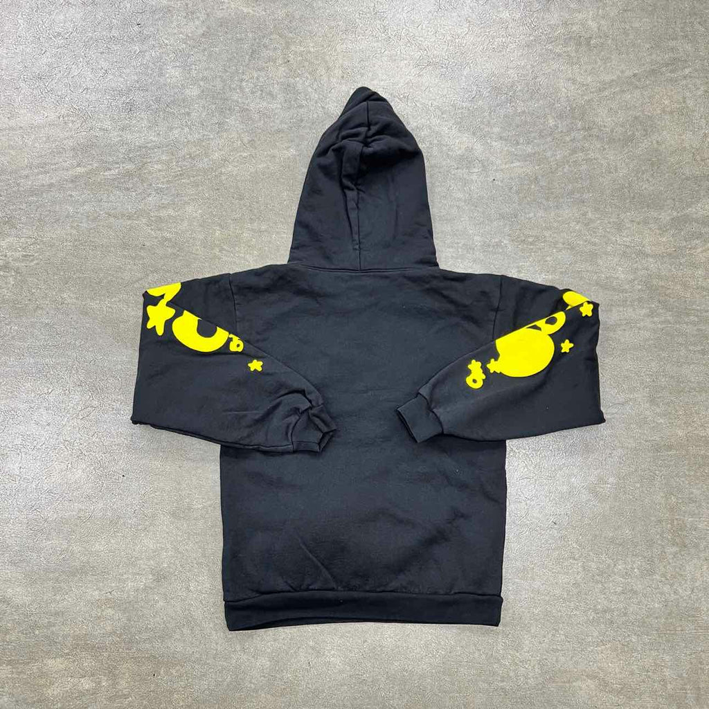 Sp5der Hoodie "BELUGA" Black Onyx New Size M