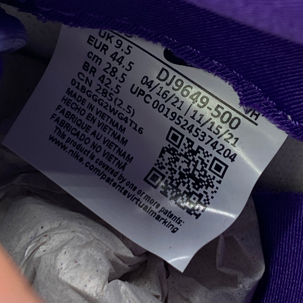 Nike Dunk Low / U "Court Purple" 2022 New Size 10.5