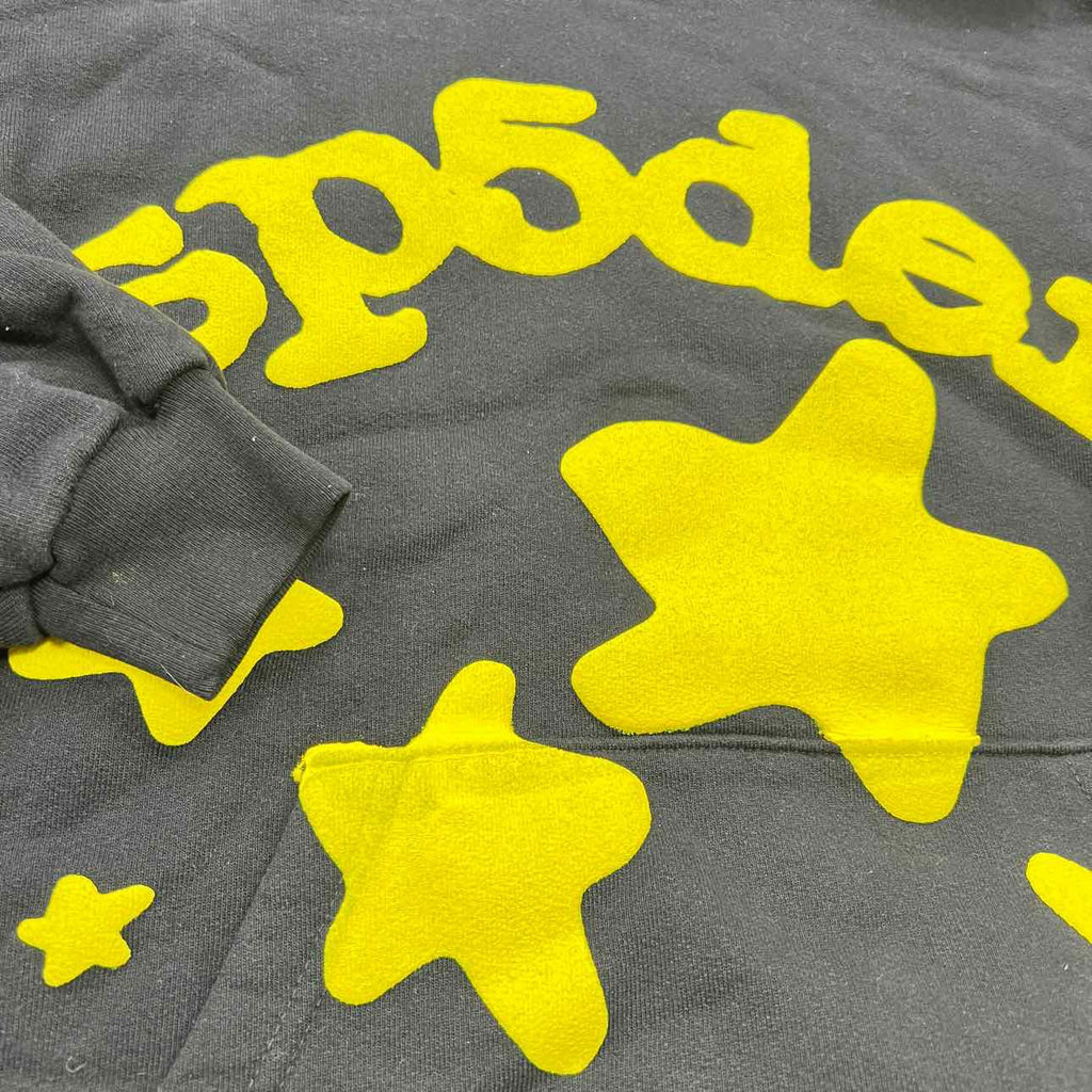 Sp5der Hoodie "BELUGA" Black Onyx New Size M