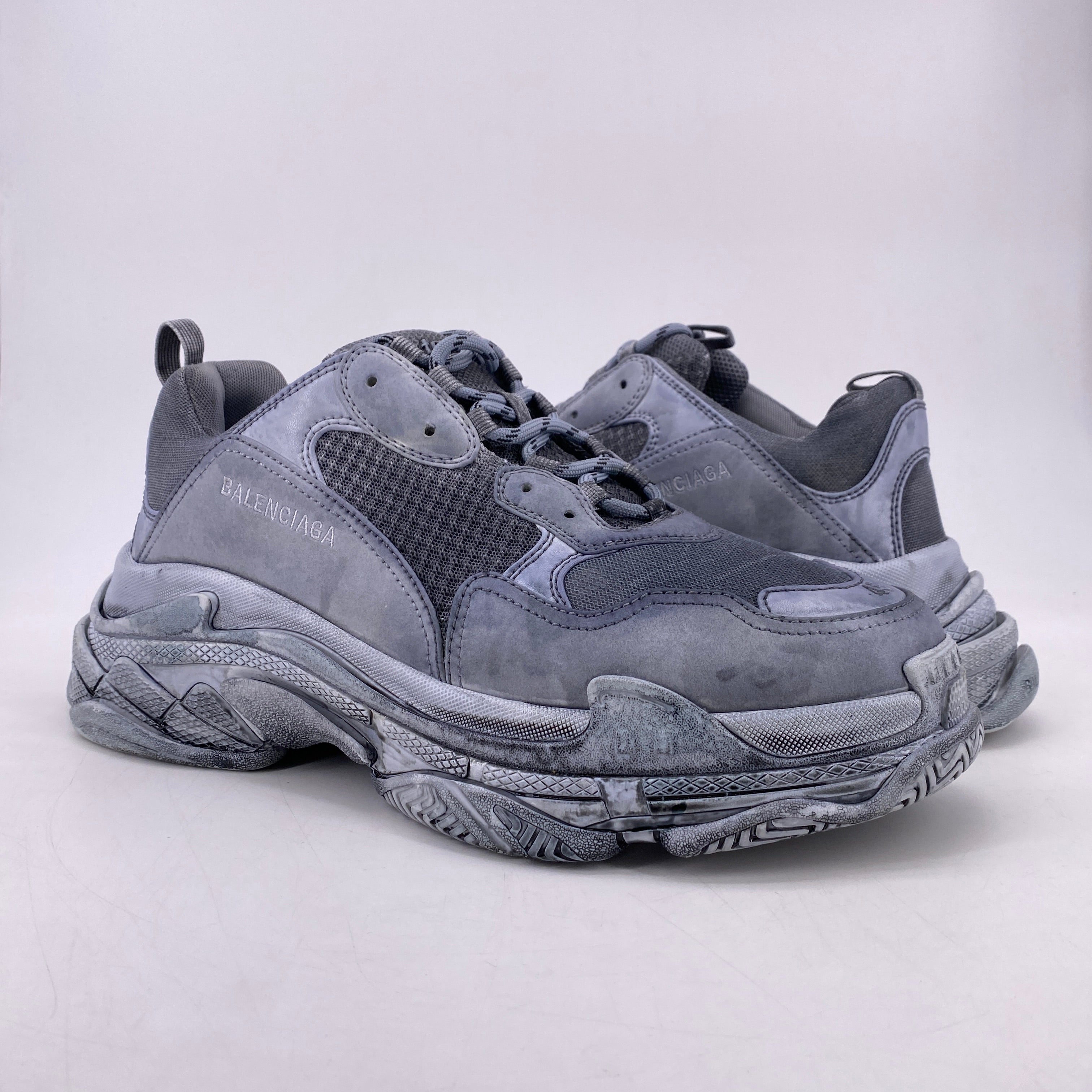 Balenciaga Triple S &quot;Dyed Grey&quot; 2020 Used Size 45