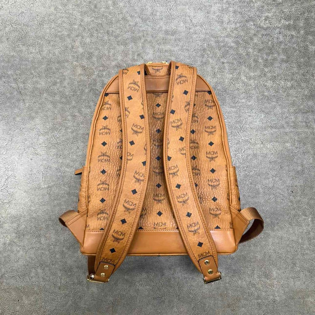 MCM Backpack "VISETOS" Used Cognac Size OS