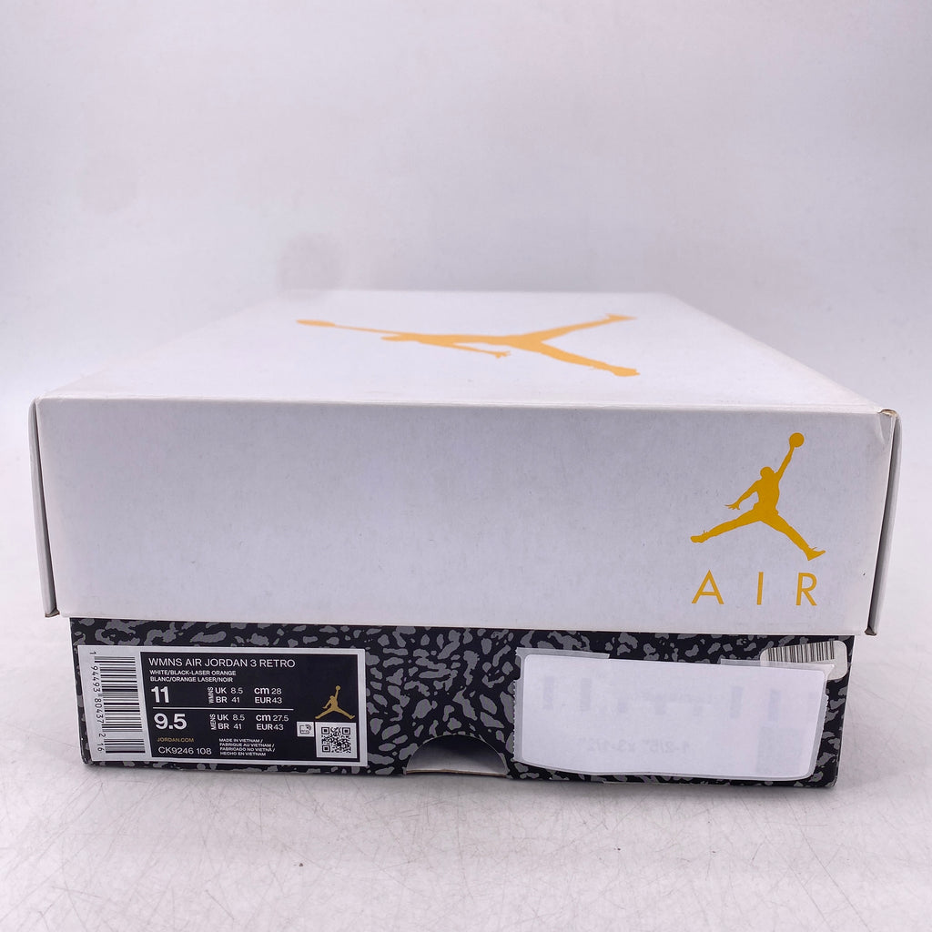 Air Jordan (W) 3 Retro "Laser Orange" 2020 New Size 11W