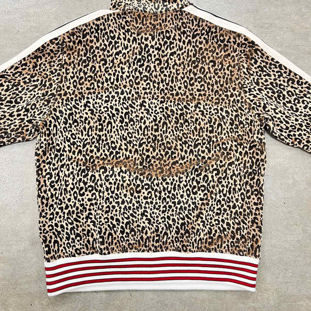 Palm Angels Half Zip Hoodie "CHEETAH" Multi-Color Used Size 2XL