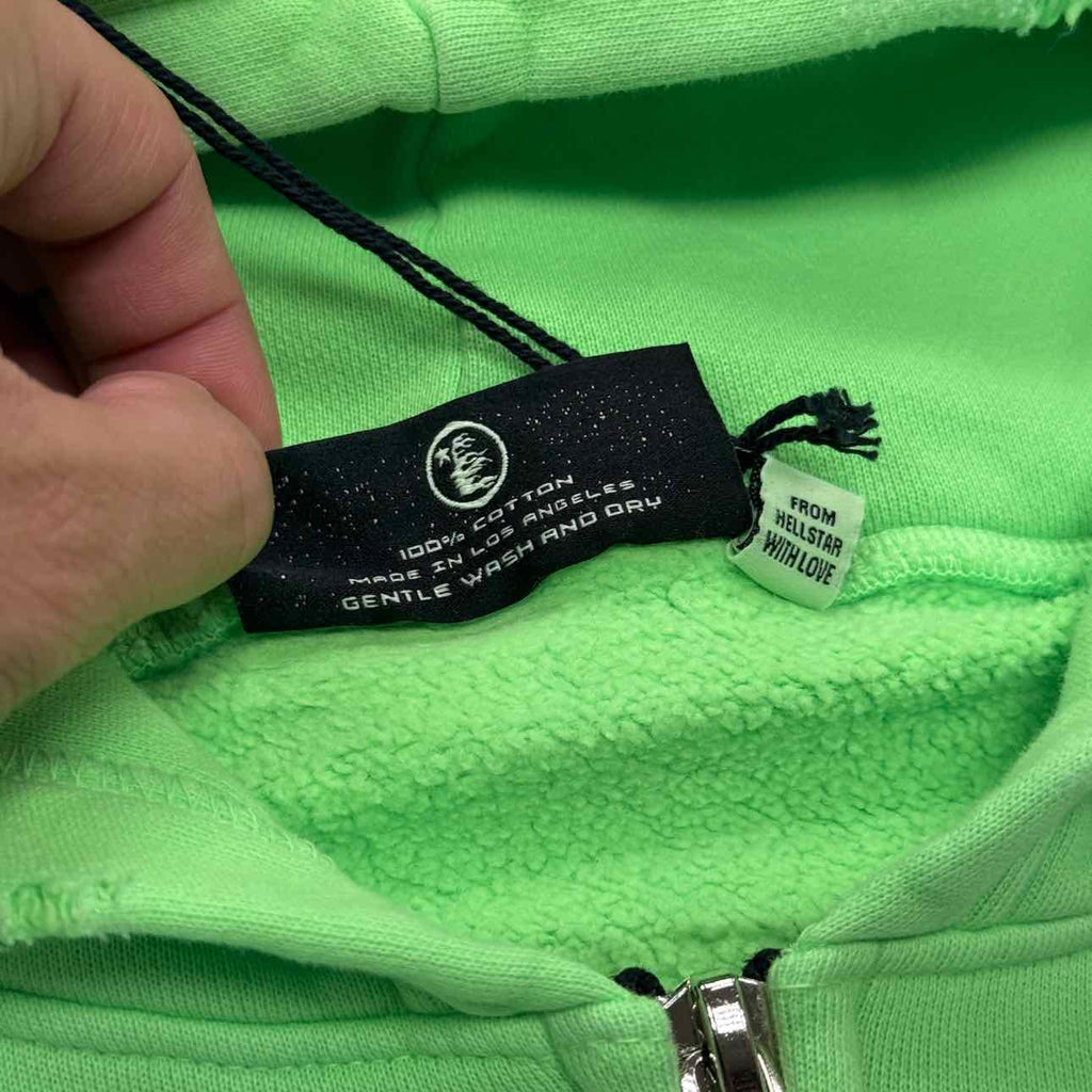 Hellstar Zip Up "GRAFFITI" Green New Size L