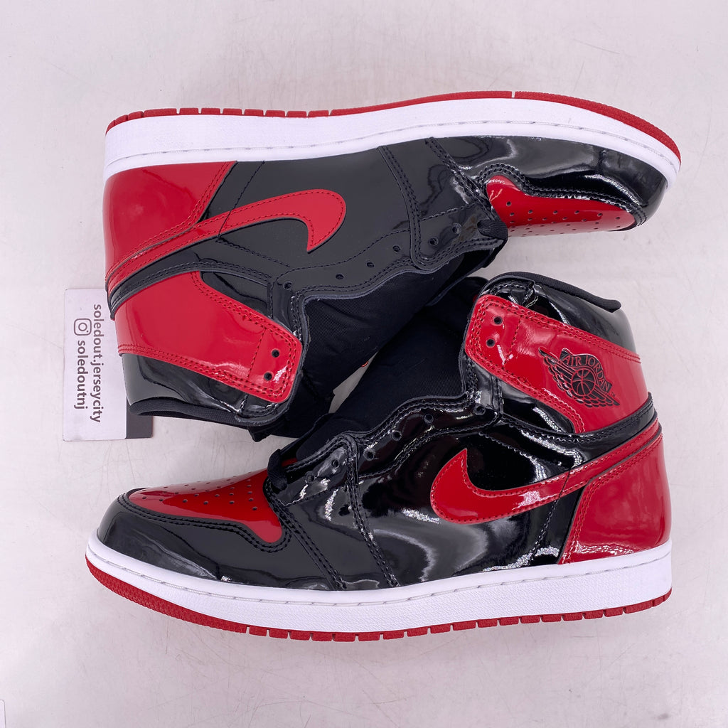 Air Jordan 1 Retro High OG "Patent Bred" 2021 New Size 10.5