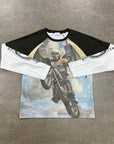 Rhude Long Sleeve "LEAP OF FAITH" White Used Size XL