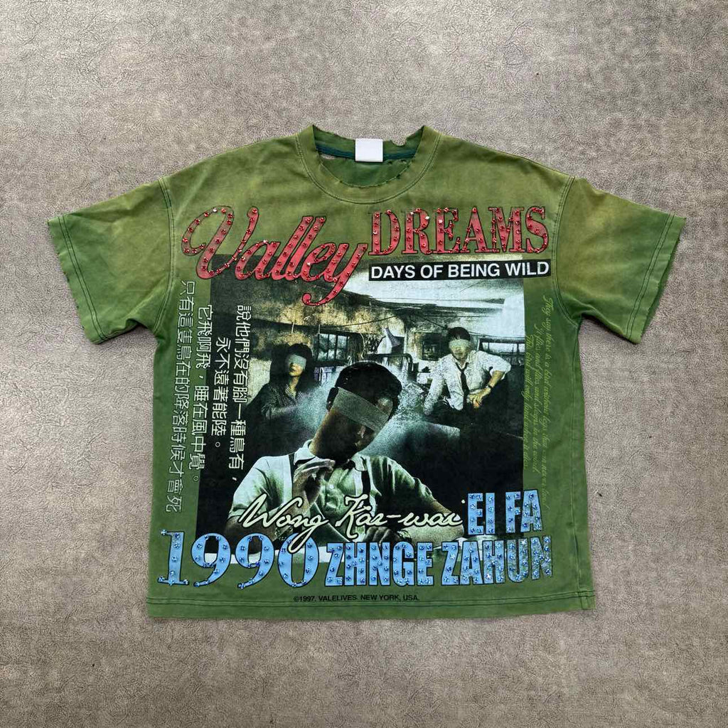 Vale T-Shirt "GREEN MONEY" Green Used Size M
