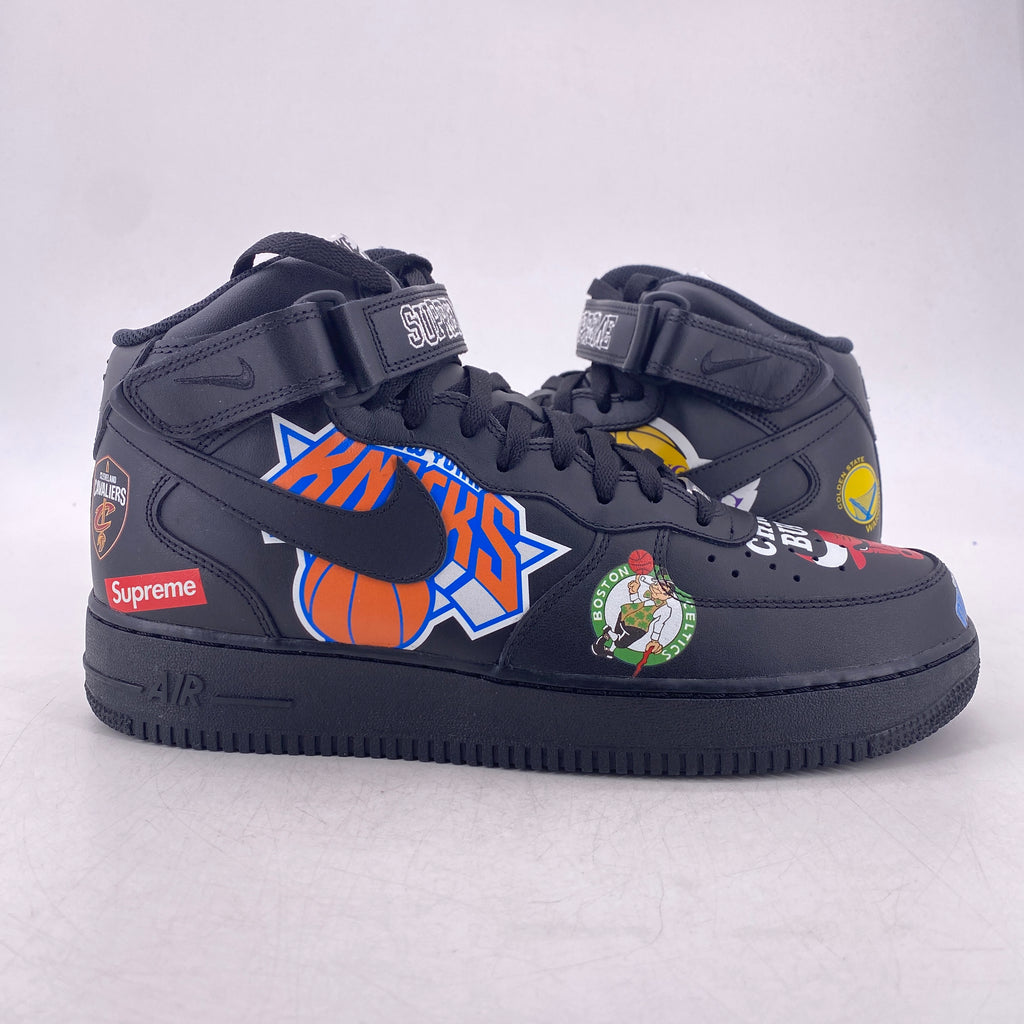 Nike Air Force 1 Mid "Supreme Nba Black" 2018 New Size 11