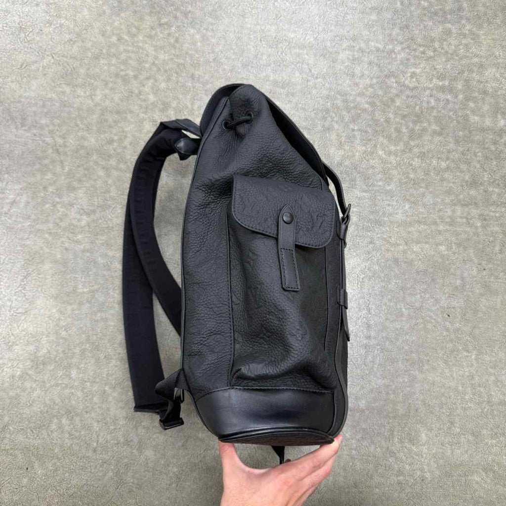 Louis Vuitton Backpack "CHRISTOPHER EMPREINTE" Used Black Size MM