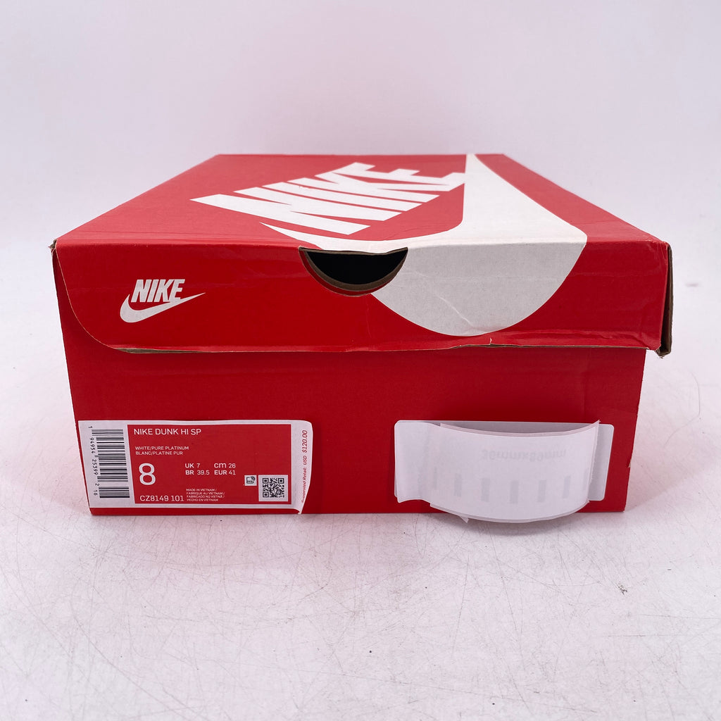 Nike Dunk High "Pure Platinum" 2020 New Size 8