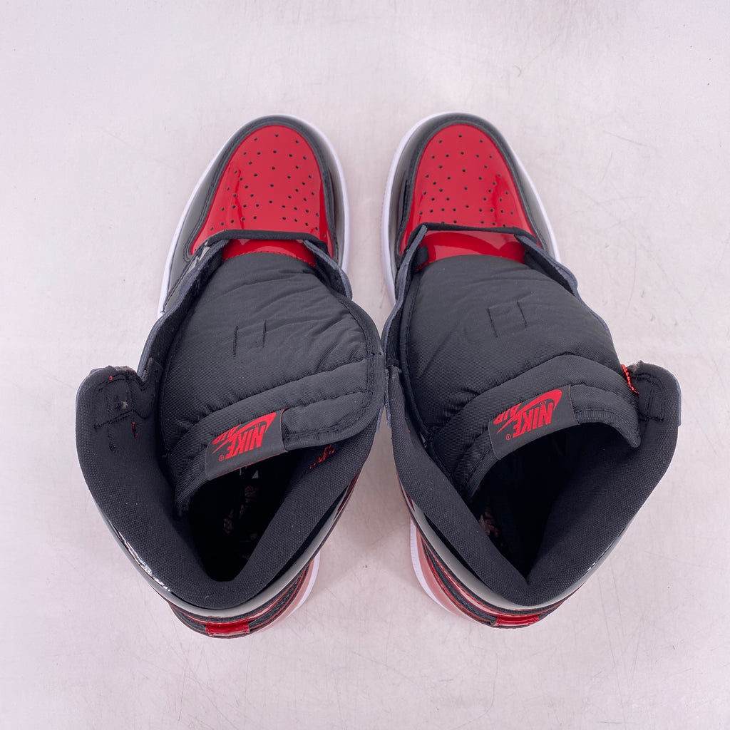Air Jordan 1 Retro High OG "Patent Bred" 2021 New Size 10.5