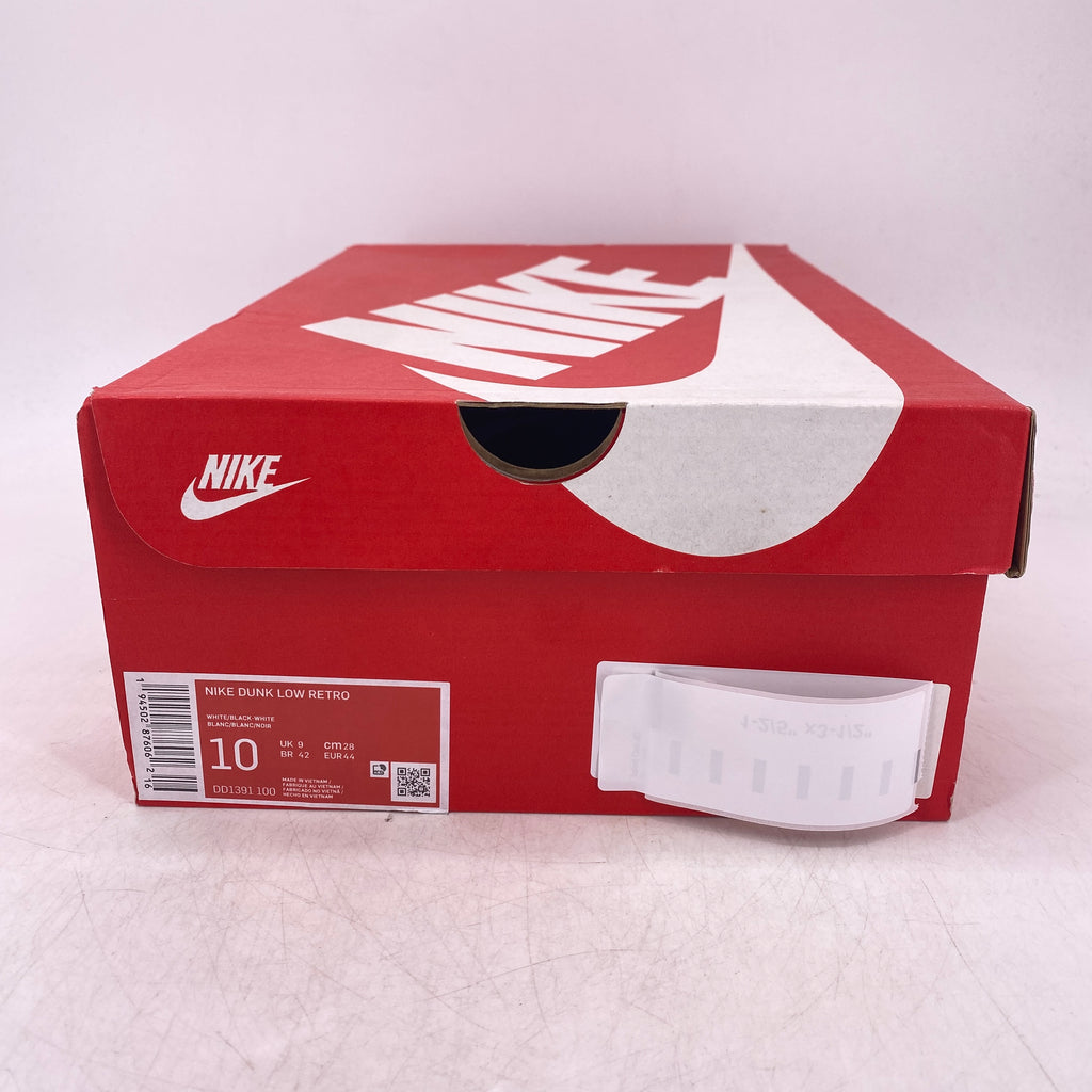 Nike Dunk Low Retro "Black White" 2021 New Size 10