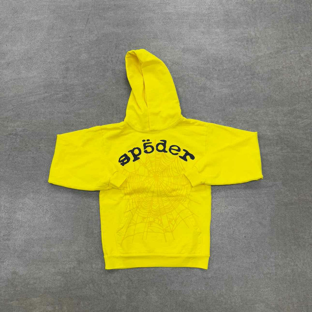 Sp5der Hoodie "LEGACY" Yellow New Size S