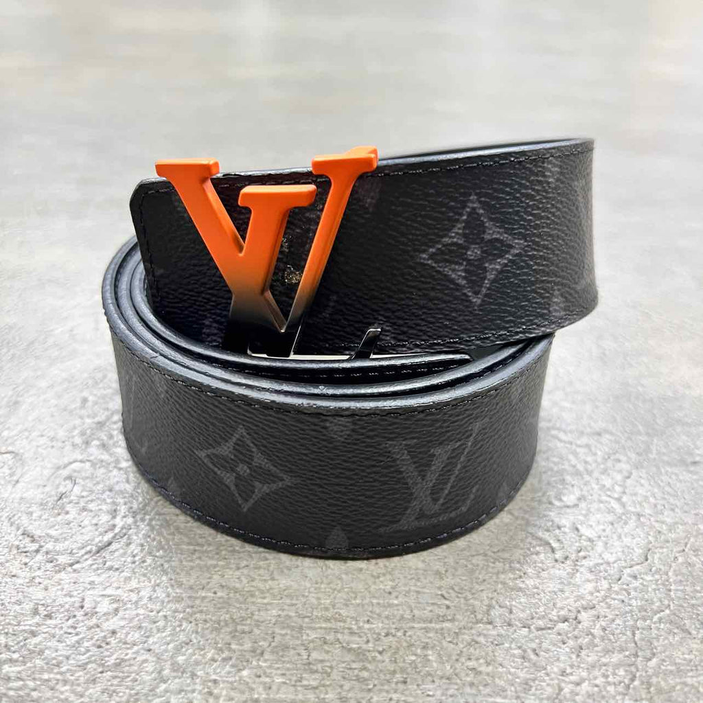 Louis Vuitton Belt "MONOGRAM ECLIPSE" Used Black Size 36