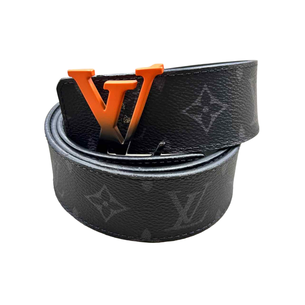 Louis Vuitton Belt "MONOGRAM ECLIPSE" Used Black Size 36