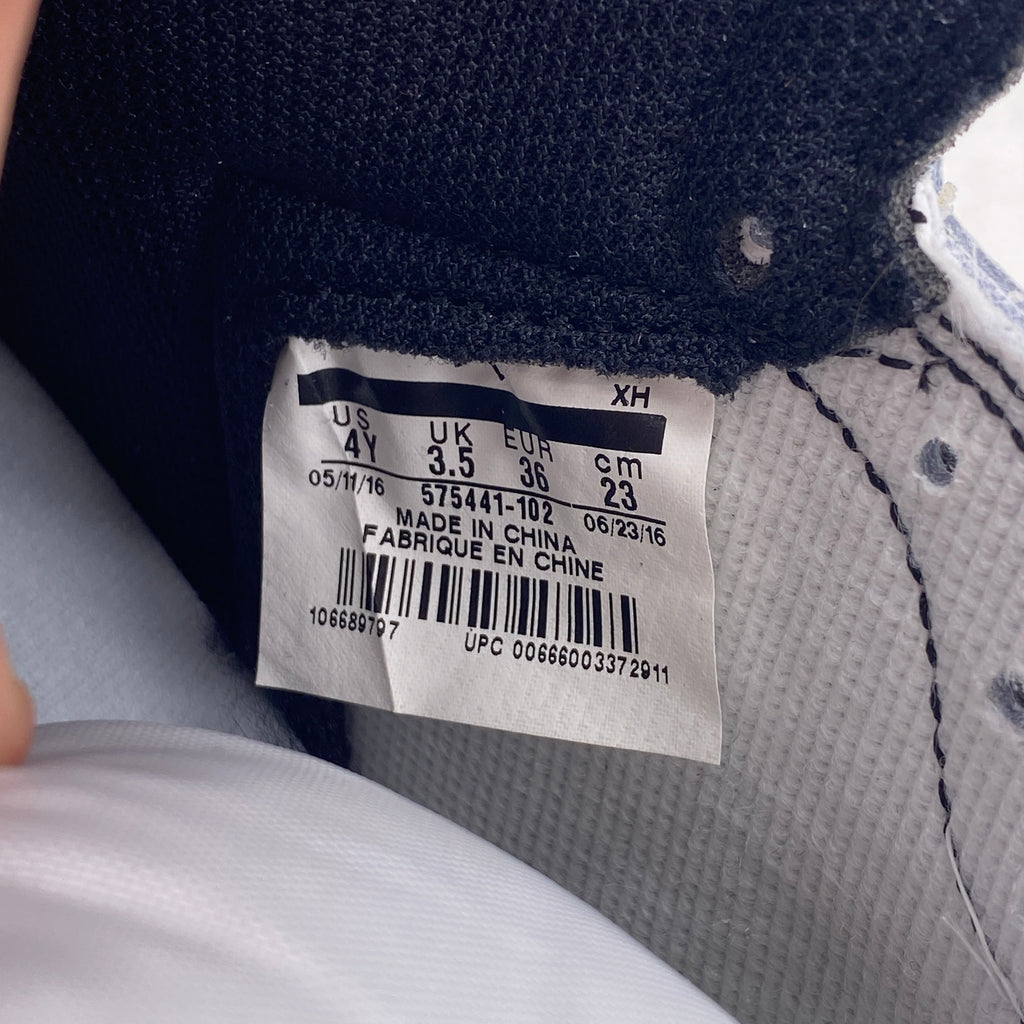 Air Jordan (GS) 1 Retro High OG "Ying Yang White" 2016 New Size 4Y