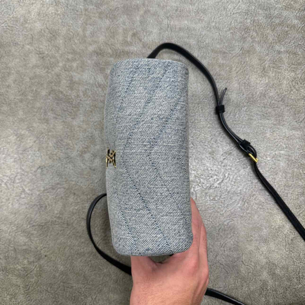 YSL Shoulder Bag "LOULOU DENIM" New Blue