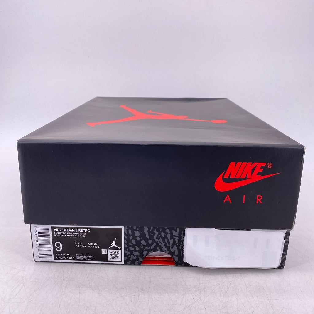 Air Jordan 3 Retro "Black Cement" 2024 New Size 9