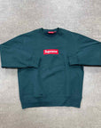 Supreme Crewneck Sweater "BOX LOGO" Dark Pine Used Size S