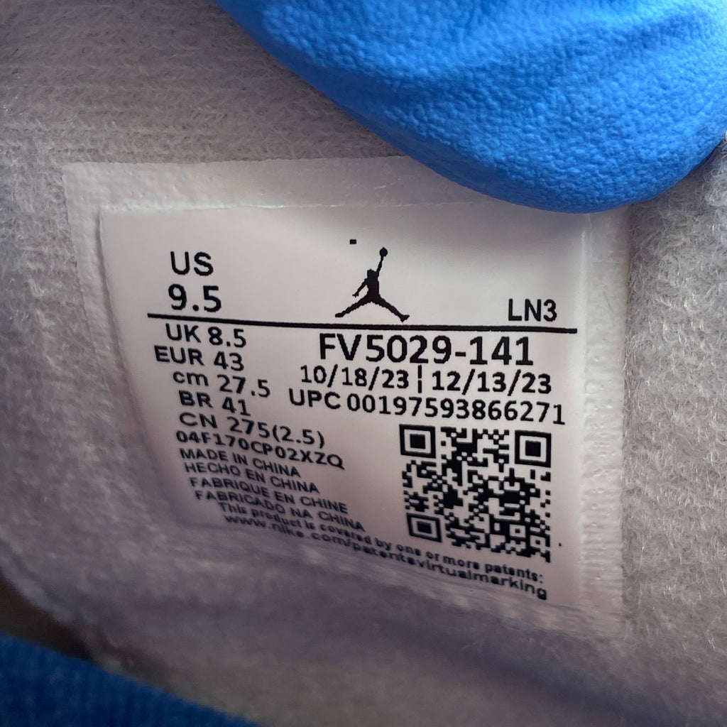 Air Jordan 4 Retro "Military Blue" 2024 New Size 9.5