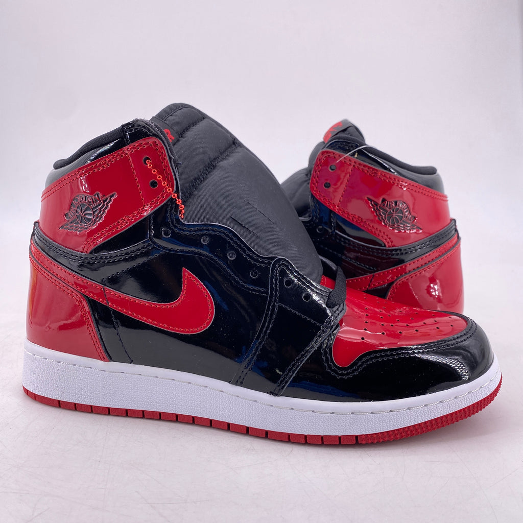 Air Jordan (GS) 1 Retro High OG "Patent Bred" 2021 New Size 6Y