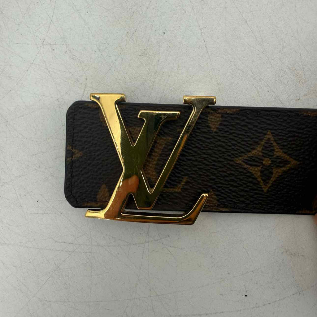 Louis Vuitton Belt "GOLD BUCKLE" Used Brown Size 38