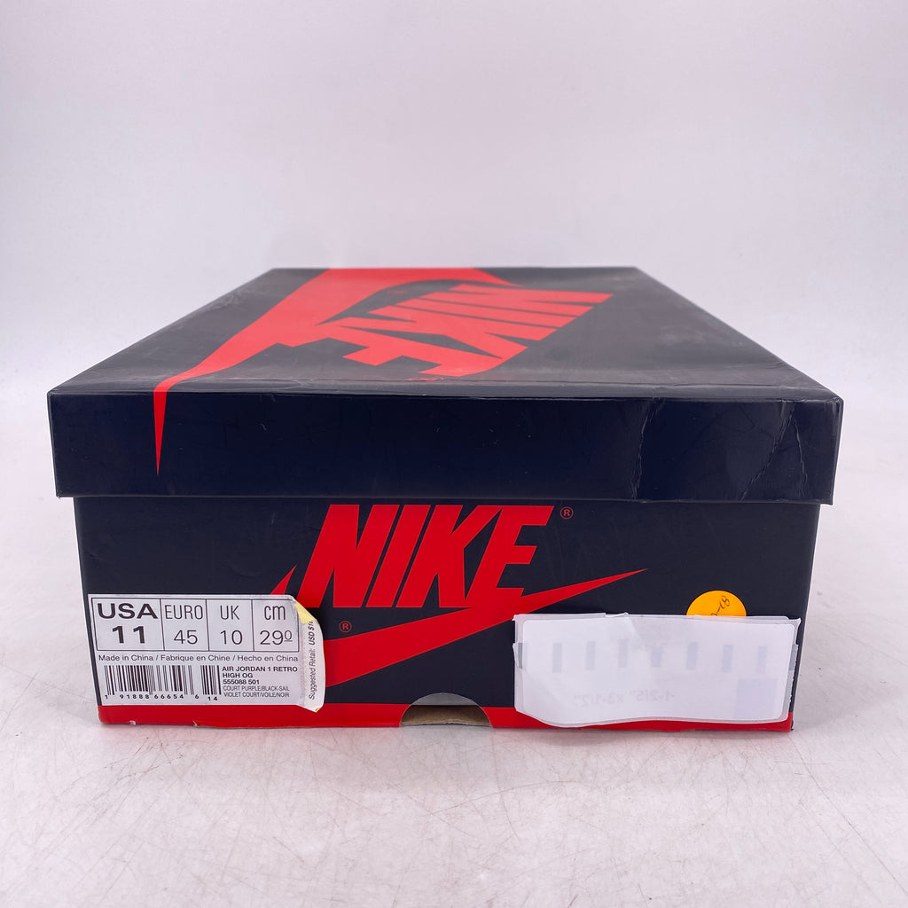 Air Jordan 1 Retro High OG "Court Purple" 2018 New Size 11