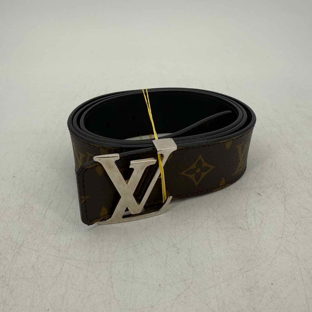 Louis Vuitton Belt "SILVER BUCKLE" Used Brown Size 38