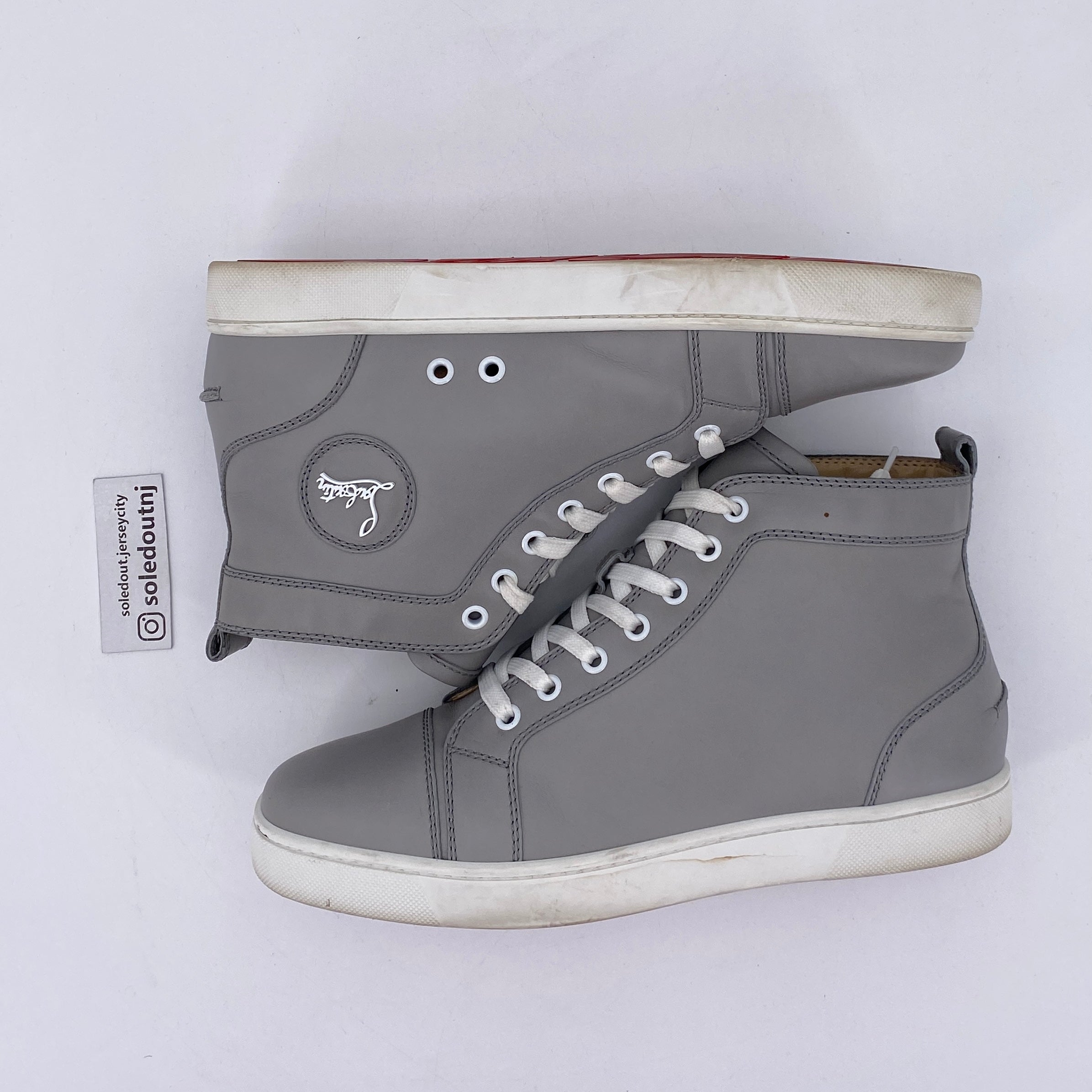Christian Louboutin High Top &quot;Grey&quot;  Used Size 41