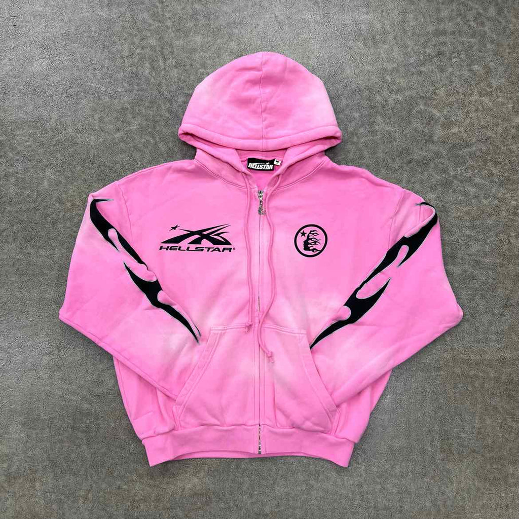 Hellstar Zip Up "FLAME" Pink New Size S