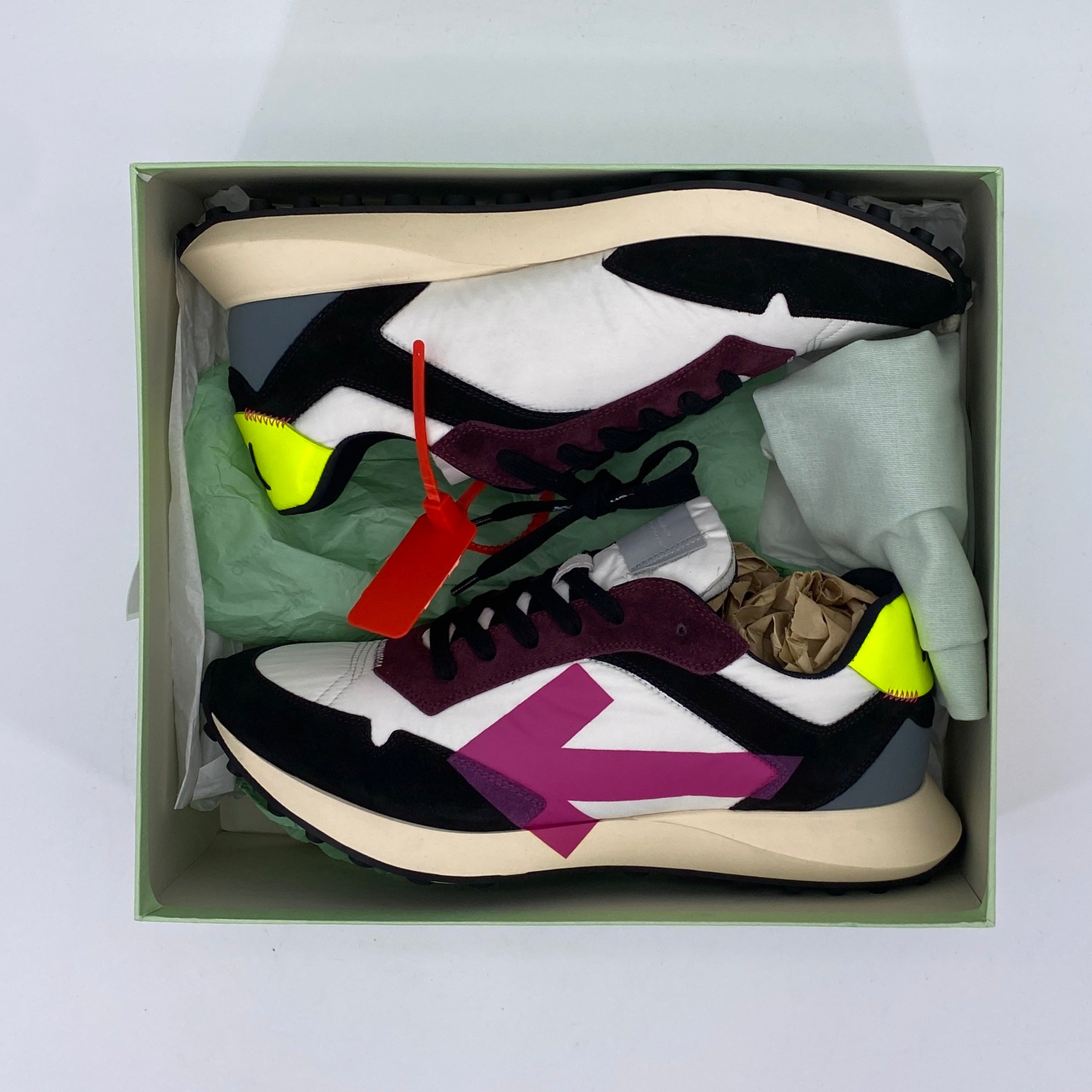 OFF-WHITE Arrow Sneaker &quot;Black Purple&quot;  New Size 42
