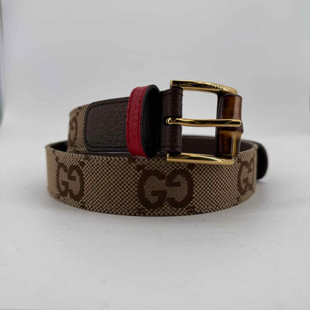 Gucci Belt "GG" New Brown Size 28W