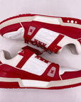 Louis Vuitton Trainer "White Red" Used Size 12LV