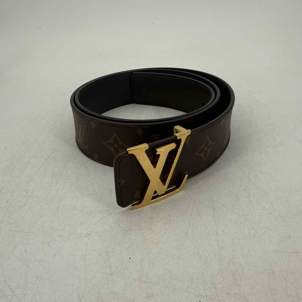 Louis Vuitton Belt "GOLD BUCKLE" Used Brown Size 38