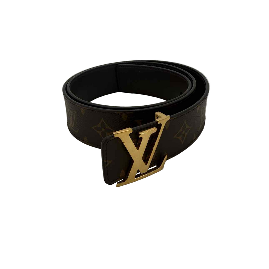 Louis Vuitton Belt "GOLD BUCKLE" Used Brown Size 38