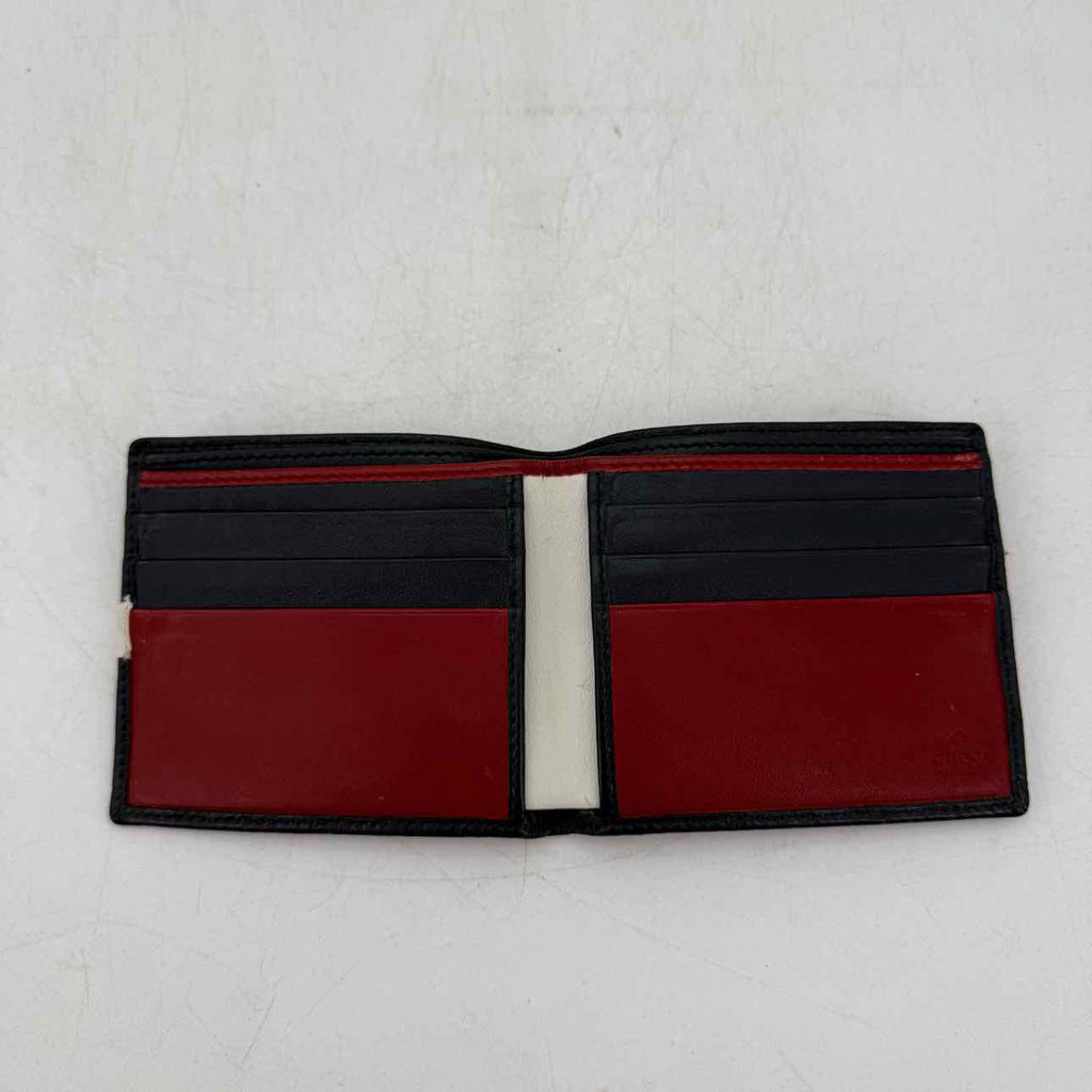 Gucci Wallet "MONOGRAM BLUE" Used Navy