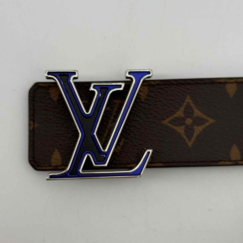 Louis Vuitton Belt "BLUE BUCKLE" Used Brown Size 38