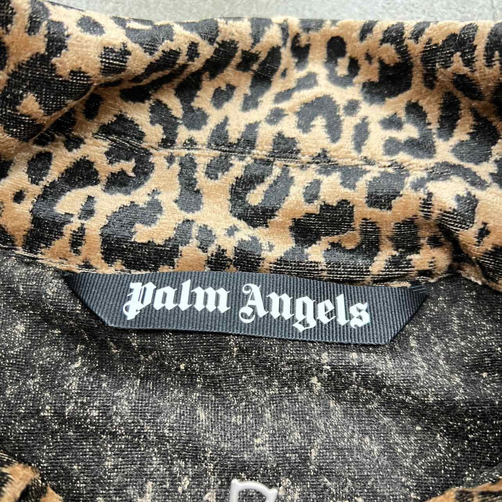 Palm Angels Half Zip Hoodie "CHEETAH" Multi-Color Used Size 2XL