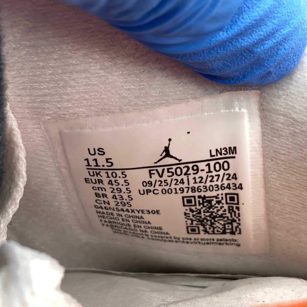 Air Jordan 4 Retro "White Cement" 2025 New Size 11.5