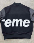 Supreme Jacket "BIG LOGO CHENILLE" Black Used Size S
