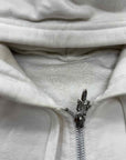 Chrome Hearts Zip Up "SCROLL LOGO" White Used Size XL