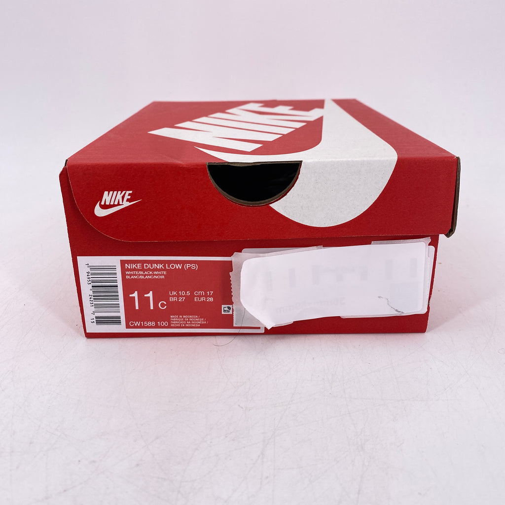 Nike (PS) Dunk Low "Black White" 2021 New Size 11c