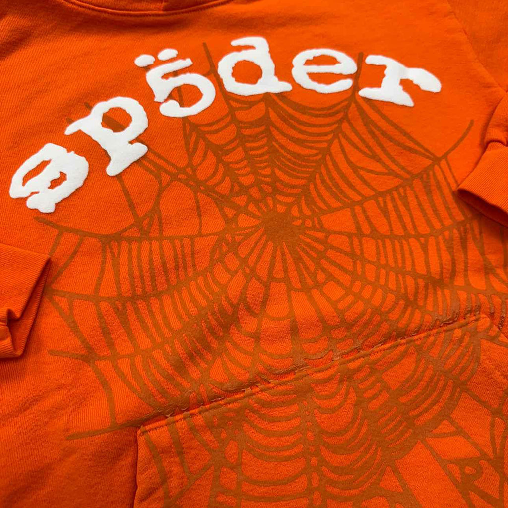 Sp5der Hoodie "LEGACY" Orange New Size L