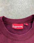Supreme Crewneck Sweater "BRUSH SCRIPT" Maroon Used Size L