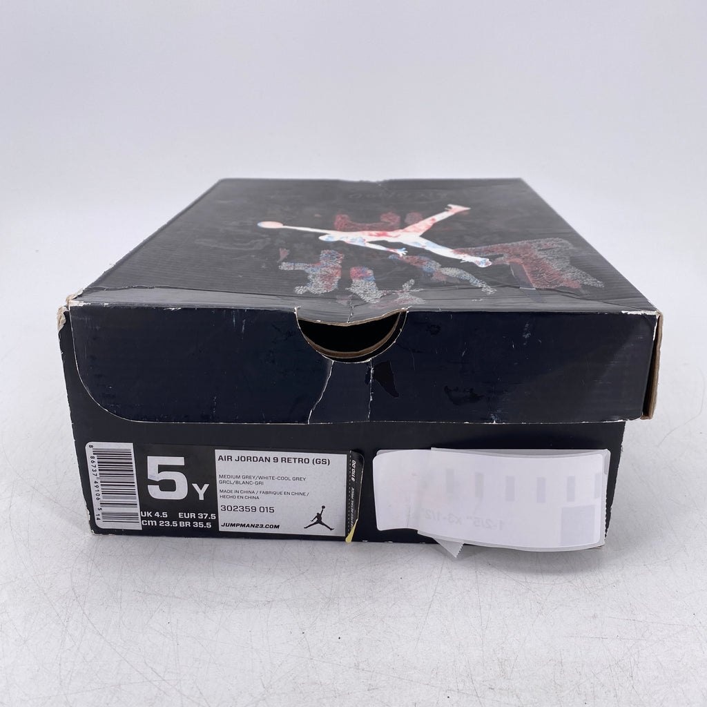 Air Jordan (GS) 9 Retro "Cool Grey" 2012 Used Size 5Y