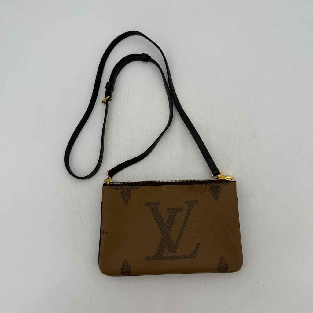 Louis Vuitton Handbag "DOUBLE ZIP POCHETTE" Used Brown