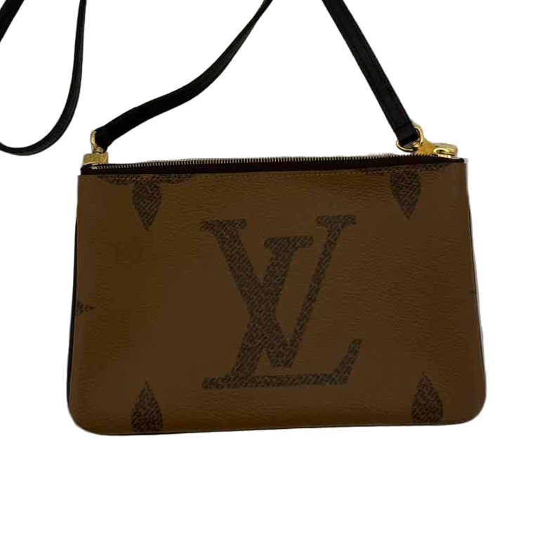 Louis Vuitton Handbag "DOUBLE ZIP POCHETTE" Used Brown