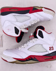Air Jordan 5 Retro "Fire Red Black Tongue" 2013 Used Size 9